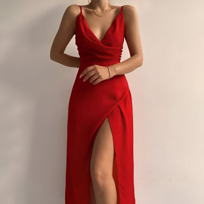 SIENNA | ELEGANTES SCHLITZKLEID